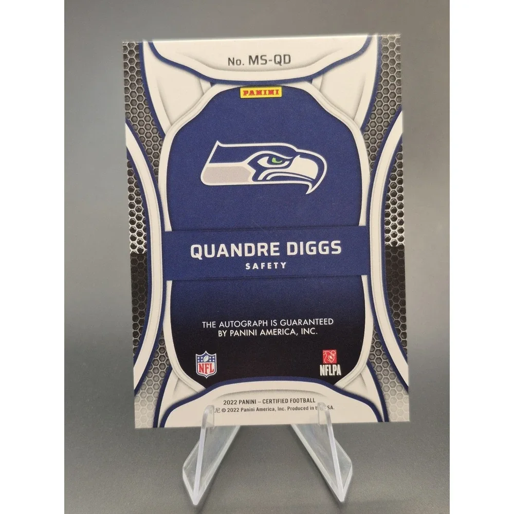 2022 Certified Quandre Diggs #MS-QD Mirror Signatures Pink /50 Seattle Seahawks